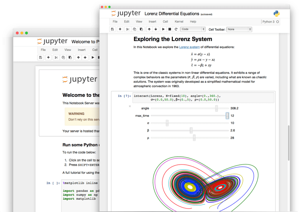 examples of jupyterlab workspaces in single document and multiple document workspaces